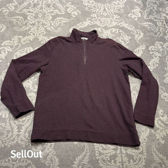 Calvin Klein Men's Purple Quarter Zip Long Sleeve Sweater Size Standard L - Picture 1 of 10